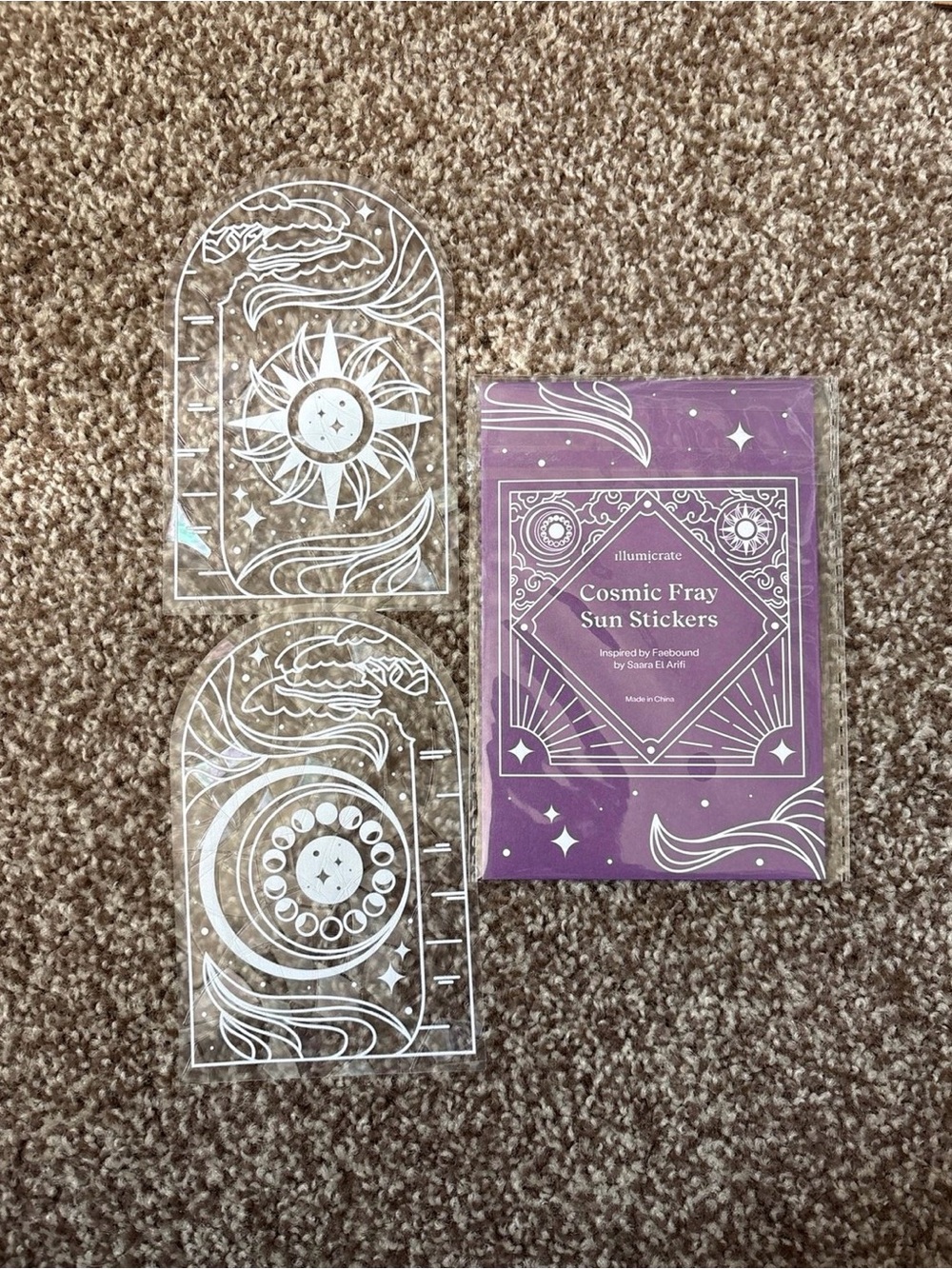 illumicrate cosmic fray faebound sun stickers